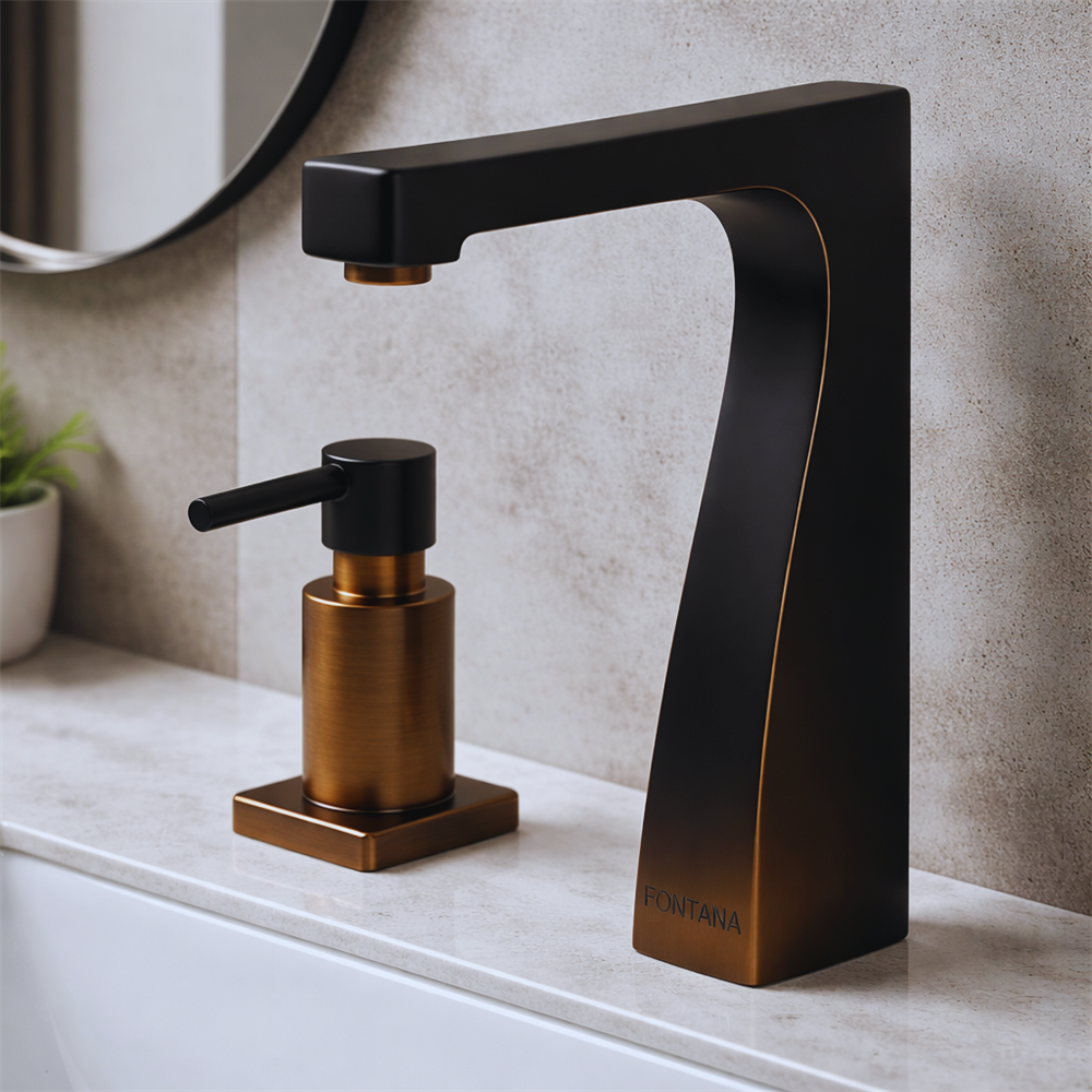 Architect reviewing touchless faucet specifications, BIM files, and public project documentation